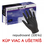 Jednorazové nitrilové rukavice Semperguard STYLE čierne