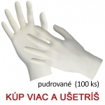 Jednorazové latexové rukavice Touch N Tuff latex pudr.