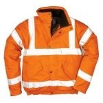 Pracovné odevy - Reflexná bunda RT32 Hi-Vis Bomber oranžová