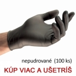 Jednorazové nitrilové rukavice TOUCH N TUFF 93-250 čierne