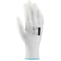 Pracovné rukavice BUCK biele máčané v polyuretáne (s blistrom)