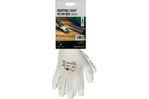 Pracovné rukavice BUNTING Light HS-04-003 máčané v PU (s blistrom)
