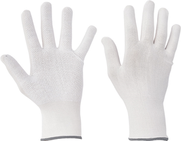 Pracovné rukavice BUSTARD EVO LIGHT HS-04-015 textilné s PVC terčíkmi