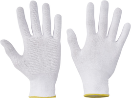 Pracovné rukavice BUSTARD EVO textilné s terčíkmi (balené)