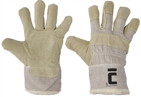 Zateplené pracovné rukavice SHAG kombinované-*ZIMA