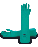 Chemické rukavice TB 9009-45S 45cm máčané v nitrile