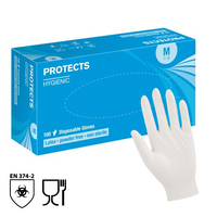 Jednorazové rukavice Protects Hygienic LATEX nepudrované