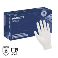 Jednorazové rukavice Protects Hygienic LATEX pudrované