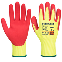 Neporezné rukavice A626 VIS-TEX (D13) máčané v nitrile reflexná