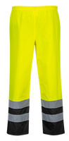 Nohavice do dažďa S486 300D Hi-Vis reflexná žlto-čierna XXL