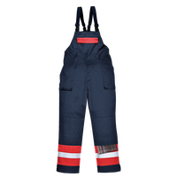 Nohavice FR 57 s náprsenkou modro-červené nehorľavé antistatické L
