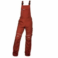 Nohavice URBAN s náprsenkou červená č.54