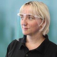 Ochranný štít CV12 na tvár 250mikrónov APET (1bal=100ks)