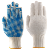 Pracovné rukavice ANSELL 76-301 TigerPaw textilné s PVC terčíkmi