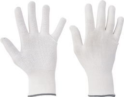 Pracovné rukavice BUSTARD EVO LIGHT HS-04-015 textilné s PVC terčíkmi