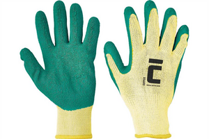 Pracovné rukavice DIPPER máčané v latexe (balené)