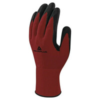 Pracovné rukavice DPVE724RO máčané v nitrilovej pene s terčíkmi (s blistrom)