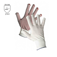 Pracovné rukavice GANNET  textilné povrstvené terčíkmi