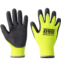 Pracovn&eacute; rukavice PALAWAN ZIGO m&aacute;čan&eacute; v latexe (s blistrom)