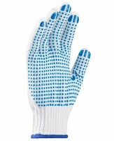 Pracovné rukavice PERRY textilné s PVC terčíkmi