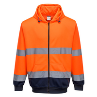 Reflexná mikina B317 Hi-Vis 2-Tone Zipped Hoodie