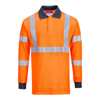 Reflexná polokošeľa FR76 Modaflame Knit Hi-Vis s dlhým rukávom nehorľavá