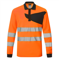 Reflexná polokošeľa PW220 PW2 Hi-Vis s dlhým rukávom