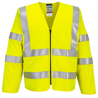 Reflexná vesta FR616 Bizflame Hi-Vis nehorľavá s dlhým rukávom