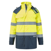 Reflexn&aacute; zateplen&aacute; bunda FR617 Bizflame Rain Hi-Vis nehorľav&aacute;