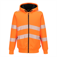 Reflexná zateplená mikina PW321 PW3 Hi-Vis na zips