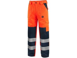 Reflexn&eacute; monterkov&eacute; nohavice CXS NORWICH Hi-Vis do p&aacute;sa skr&aacute;ten&eacute; (170 cm)