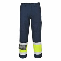 Reflexné montérkové nohavice MV26 Hi-Vis do pása nehorľavé antistatické predĺžené (194 cm)