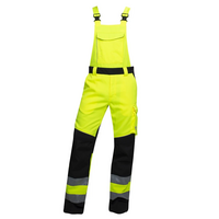 Reflexné montérkové nohavice SIGNAL s náprsenkou Hi-Vis