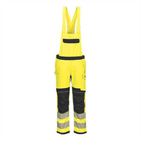 Reflexné nohavice FR420 Modaflame Work Hi-Vis s náprsenkou nehorľavé
