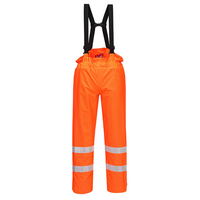 Reflexné nohavice S780 Hi-Vis Bizflame Rain nehorľavé antistatické s náprsenkou