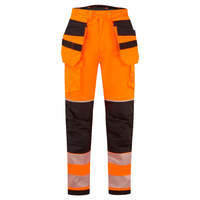 Reflexné zateplené nohavice FR427 PW3 Holster Modaflame Rain Hi-Vis do pása nehorľavé