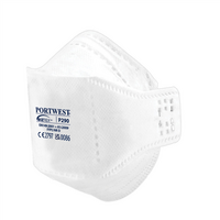 Respirátor P290 FFP2 skladací s ventilčekom biela (1bal=20ks)