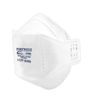 Respir&aacute;tor P390 FFP3 skladac&iacute; bez ventilčeka biela (1bal=20ks)