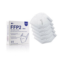 Respirátor skladací AIBANA 001 FFP2 bez ventilčeka biely (1ks)