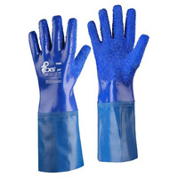 Rukavice CXS FISO máčané (PVC) modrá č.10