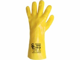Rukavice TEKPLAST chemické (s blistrom) žltá č.10