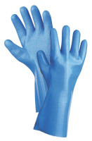 Rukavice UNIVERSAL AS 27cm chemické máčané v PVC modré č.10