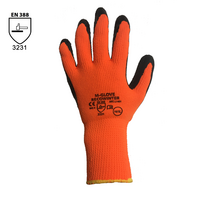 Zateplené pracovné rukavice M-GLOVE RECOWIND máčané v latexe