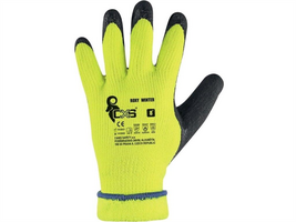 Zateplené pracovné rukavice ROXY WINTER máčané v latexovej pene (s blistrom)