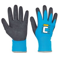 Zateplen&eacute; pracovn&eacute; rukavice TETRAX WINTER m&aacute;čan&eacute; v latexe (s blistrom)
