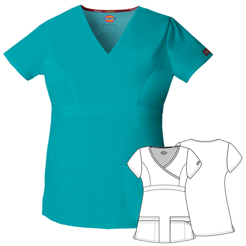 Bl&uacute;za 85820 zdravotn&iacute;cka d&aacute;mska modro-zelen&aacute; S