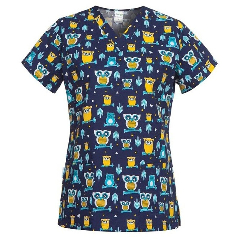 Bl&uacute;za BAMBINA do V zdravotn&iacute;cka d&aacute;mska "sova" XXL