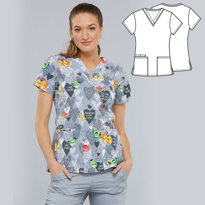 Bl&uacute;za "zamilovan&eacute; ovocie" CK616 d&aacute;mska 2XL