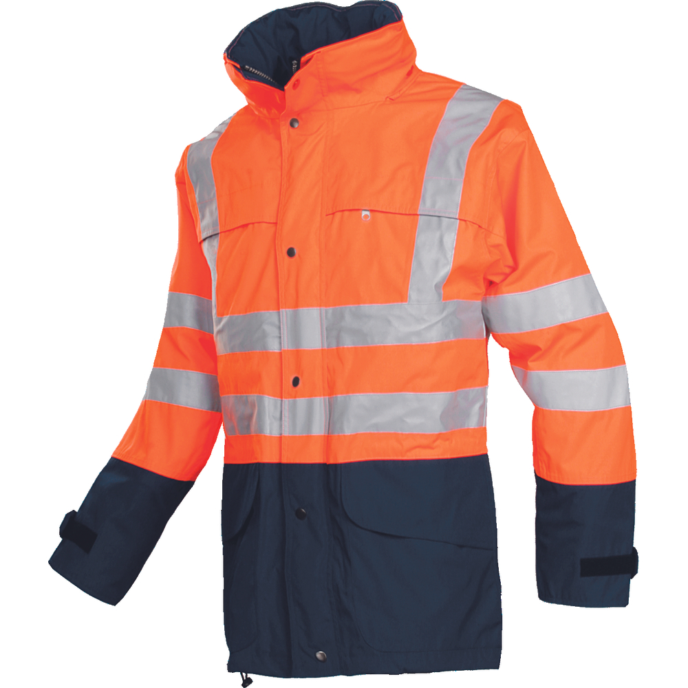 Bunda BRIGHTON HV reflexn&aacute; oranžovo-tm.modr&aacute; XL