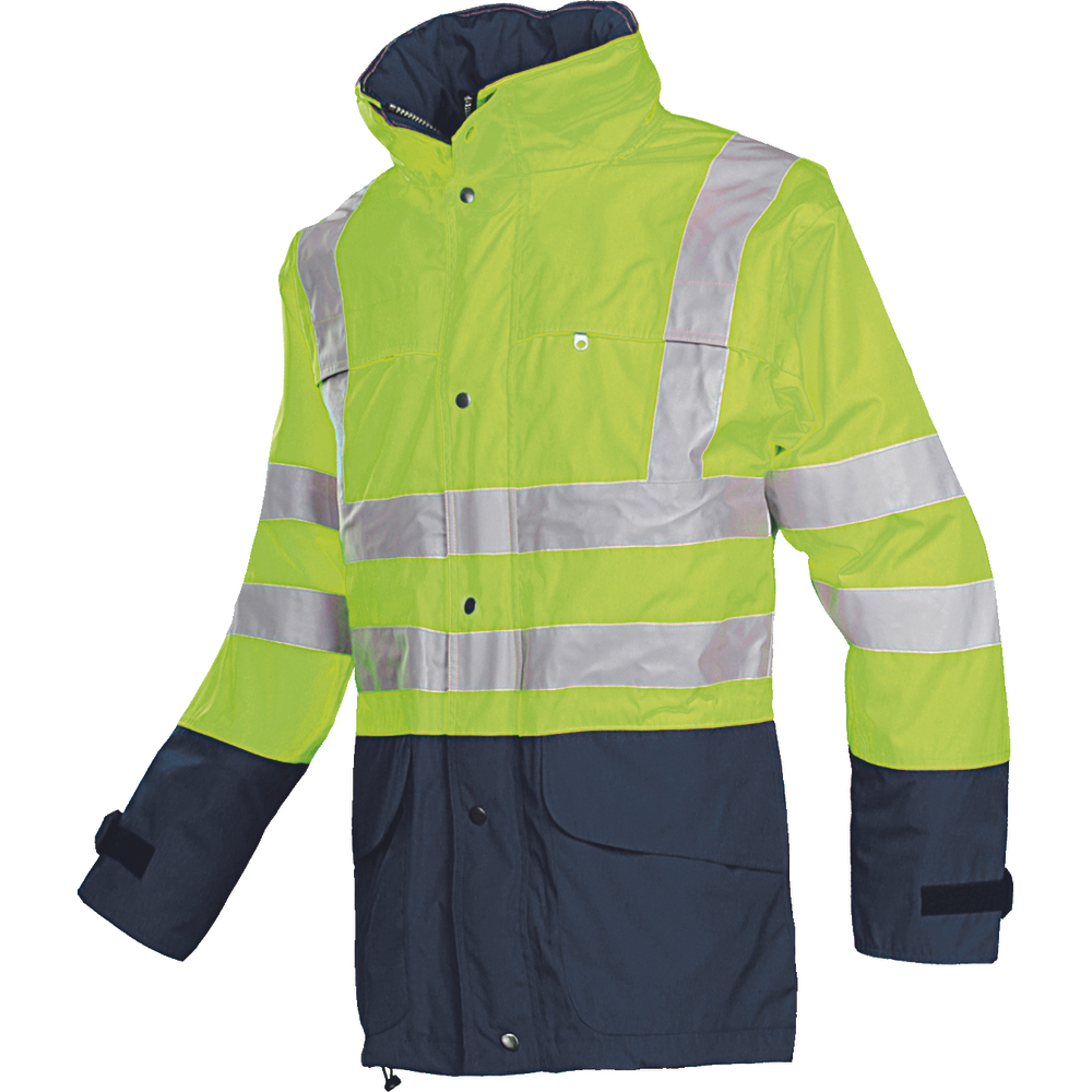 Bunda BRIGHTON HV reflexn&aacute; žlto-tm.modr&aacute; XXL